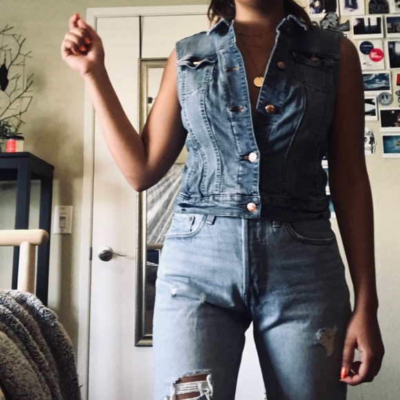 Mango Denim Vest - Picture 2 of 4